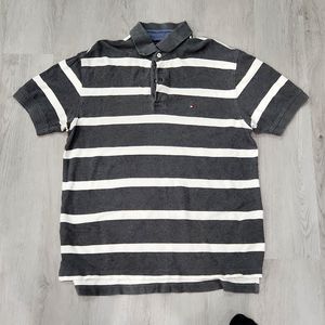 Men's  Tommy Hilfiger Polo Large Grey/ White